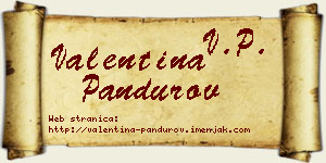 Valentina Pandurov vizit kartica